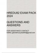 HREDU82 Exam pack 2024&lpar;Questions and answers&rpar;
