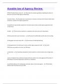 Aceable law of Agency Review Questions With 100 &percnt; Correct Answers &vert; latest