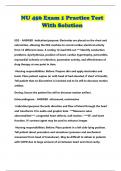 NU 456 Exam 1 Practice Test With Solution