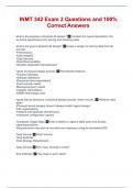 INMT 342 Exam 3 Questions and 100&percnt; Correct Answers