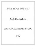 &lpar;Intermediate HTML & CSS&rpar; CSS Properties Knowledge Assessment Guide 2024