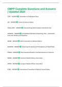 CMPP Complete Questions and Answers &vert; Updated 2024