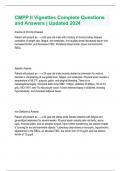 CMPP II Vignettes Complete Questions and Answers &vert; Updated 2024