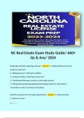 NC Real Estate Exam Study Guide&sol; 660&plus; Qs & Ans&sol; 2024