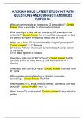 ARIZONA MPJE LATEST STUDY KIT WITH QUESTIONS AND CORRECT ANSWERS RATED A&plus;