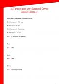 ALAT practice exam unit 4 Questions & Correct  Answers &vert; Grade A&plus;
