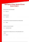 TKAM Chapters 1-6 Study Questions & Correct  Answers &vert; Grade A&plus;