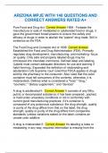 ARIZONA MPJE WITH 140 QUESTIONS AND  CORRECT ANSWERS RATED A&plus;