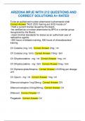 ARIZONA MPJE WITH 212 QUESTIONS AND  CORRECT SOLUTIONS A&plus; RATED