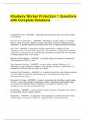 Roadway Worker Protection 1 Questions with Complete Solutions&period;