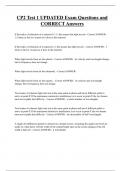 CP2 Test 1 UPDATED Exam Questions and CORRECT Answers