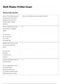 Stott Pilates Written Exam 2024 complete questions with verified answers&sol;latest update