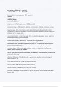 Nursing 100-01 Unit 2 &lpar; Questions & answers &rpar;of the latest Updated actual exams