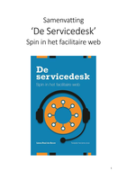 Samenvatting 'De Servicedesk' Spin in het facilitaire web
