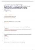 OKLAHOMA BOARD OF DENISTRY  JURISPRUDENCE EXAM NEWEST ACTUAL EXAM  100 QUESTIONS AND CORRECT DETAILED  ANSWERS &lpar;VERIFIED ANSWERS&rpar; &vert;ALREADY  GRADED A&plus;