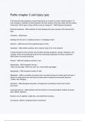 Patho chapter 3 cell injury quiz &lpar; Questions & answers &rpar;of the latest Updated actual exams
