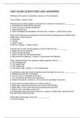VMO EXAM QUESTIONS AND ANSWERS