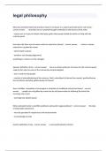 legal philosophy Study Guide With Actual Questions And Complete Answers&period;
