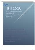 INF1520 Assignment 3 &lpar;COMPLETE ANSWERS&rpar; 2024 - DUE 15 July 2024