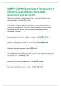 ISMPP CMPP Examination Preparation 1 &lbrack;Reporting guidelines&rsqb; Complete Questions and Answers