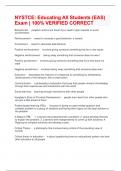 NYSTCE&colon; Educating All Students &lpar;EAS&rpar; Exam &vert; 100&percnt; VERIFIED CORRECT 