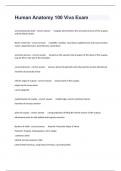 Human Anatomy 100 Viva Exam Questions And Verified Correct Answers&vert; Guaranteed Success&period;
