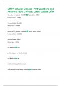 CMPP Valvular Disease &vert; 199 Questions and Answers 100&percnt; Correct &vert; Latest Update 2024