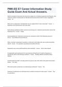 PMK-EE E7 Career Information Study Guide Exam And Actual Answers&period;