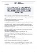 WELLS AND WELL DRILLING - GROUNDWATER HYDROLOGY &lpar;HYD 144&rpar; QUESTIONS WITH ANSWERS&period;