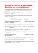 Module 6 NCCER into to Basic rigging &vert; Questions and answers &vert; Updated