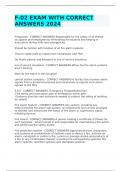 F-02 EXAM WITH CORRECT ANSWERS 2024
