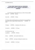 CCSH PREP EXAM 2023&sol;24 UPDATED QUESTIONS WITH CORRECT ANSWERS  &vert;AGRADE