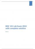 BISC 101 Lab Exam 2024 with complete solution&semi;Simon Fraser University