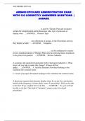 AMB400 EPICCARE ADMINISTRATION EXAM WITH 130 CORRECTLY ANSWERED QUESTIONS  &vert;AGRADE