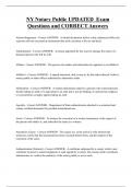 NY Notary Public UPDATED Exam  Questions and CORRECT Answers