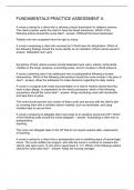 FUNDAMENTALS PRACTICE ASSESSMENT A
