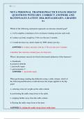 NETA PERSONAL TRAINER PRACTICE EXAM 2024&sol;215 QUESTIONS WITH 100&percnt; CORRECT ANSWERS AND RATIONALES &sol;LATEST 2024-2025&sol;ALREADY&plus; GRADED A&plus;