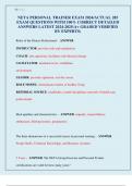 NETA PERSONAL TRAINER EXAM 2024&sol;ACTUAL 285 EXAM QUESTIONS WITH 100&percnt; CORRECT DETAILED ANSWERS LATEST 2024-2025&lpar;A&plus; GRADED VERIFIED BY EXPERTS&rpar;