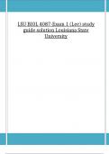 LSU BIOL 4087-Exam 1 &lpar;Lee&rpar; study guide solution Louisiana State University