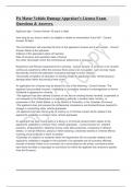 PA Motor Vehicle Damage Appraiser's License Exam Questions & Answers&period;