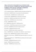 REAL ESTATE FUNDAMENTALS NEWEST 2024 ACTUAL EXAM 2 COMPLETE 190 QUESTIONS AND CORRECT DETAILED ANSWERS &lpar;VERIFIED ANSWERS&rpar; &vert;ALREADY GRADED A&plus;