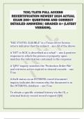 TCIC&sol;TLETS FULL ACCESS  RECERTIFICATION NEWEST 2024 ACTUAL  EXAM 200&plus; QUESTIONS AND CORRECT  DETAILED ANSWERS&vert; GRADED A&plus; &lpar;LATEST  VERSION&rpar;&period;