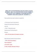 HESI ADVANCED PHARMACOLOGY FINAL EXAM 2024&sol;REAL 400&plus; EXAM QUESTIONS WITH CORRECT DETAILED AND VERIFIED ANSWERS&sol;NEWEST VERSION 2024-2025&sol;ALREADY GRADED A&plus;&period;