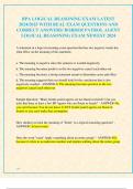 BPA LOGICAL REASONING EXAM LATEST  2024&sol;2025 WITH REAL EXAM QUESTIONS AND  CORRECT ANSWERS&sol; BORDER PATROL AGENT  LOGICAL REASONING EXAM NEWEST 2024
