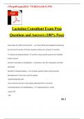 Lactation Consultant Exam Prep Questions and Answers &lpar;100&percnt; Pass&rpar;