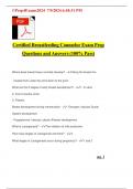 Certified Breastfeeding Counselor Exam Prep Questions and Answers &lpar;100&percnt; Pass&rpar;