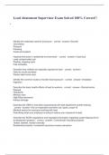 Lead Abatement Supervisor Exam Solved 100&percnt; Correct&excl;&excl;