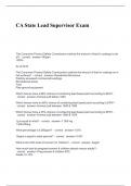 CA State Lead Supervisor Exam&period;