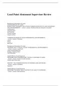 Lead Paint Abatement Supervisor Review&period;