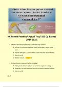 NC Permit Practice&sol; Actual Test&sol; 100 Qs & Ans&sol; 2024-2025&period; 